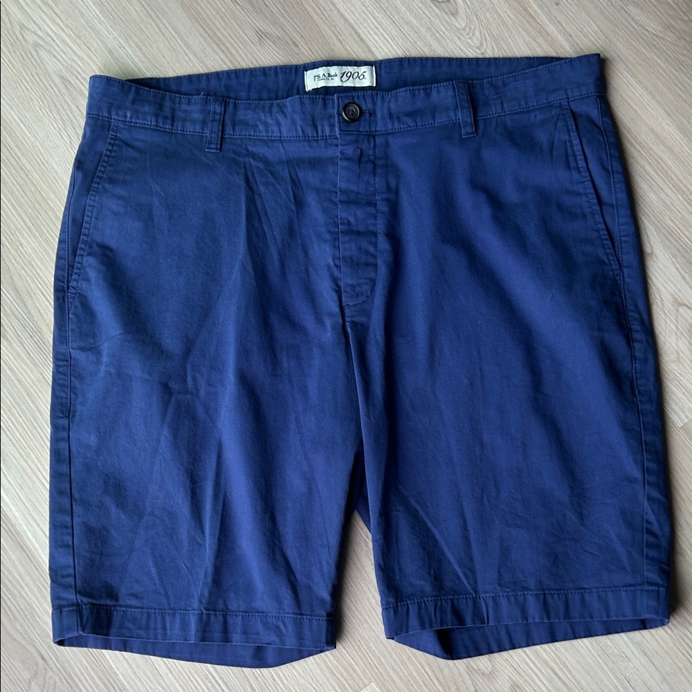 Jos. A Bank Men's Cotton Shorts 38 Navy Tailored Golf Casual Preppy Summer